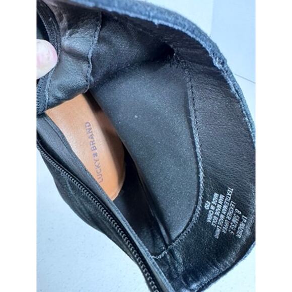 NWT!! "LUCKY BRAND" SZ 8.5 Women's Blk Sued Ankle Boots Side Zipper Classy Work - Picture 11 of 12